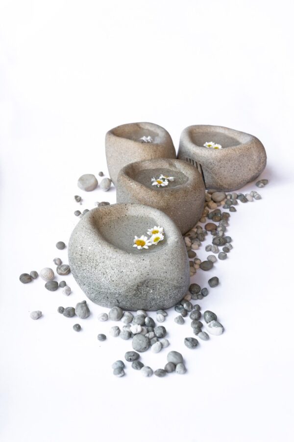 hornillo pietra, hornillo de aromaterapia simil piedra, cerámica artesanal