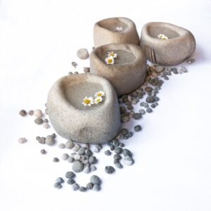 hornillo pietra, hornillo de aromaterapia simil piedra, cerámica artesanal